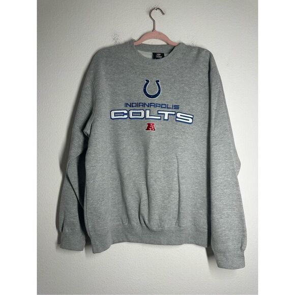 NFL TEAM APPAREL Other - VINTAGE NFL TEAM APPAREL INDIANAPOLIS COLTS COTTON BLEND SWEATSHIRT SIZE L GRAY